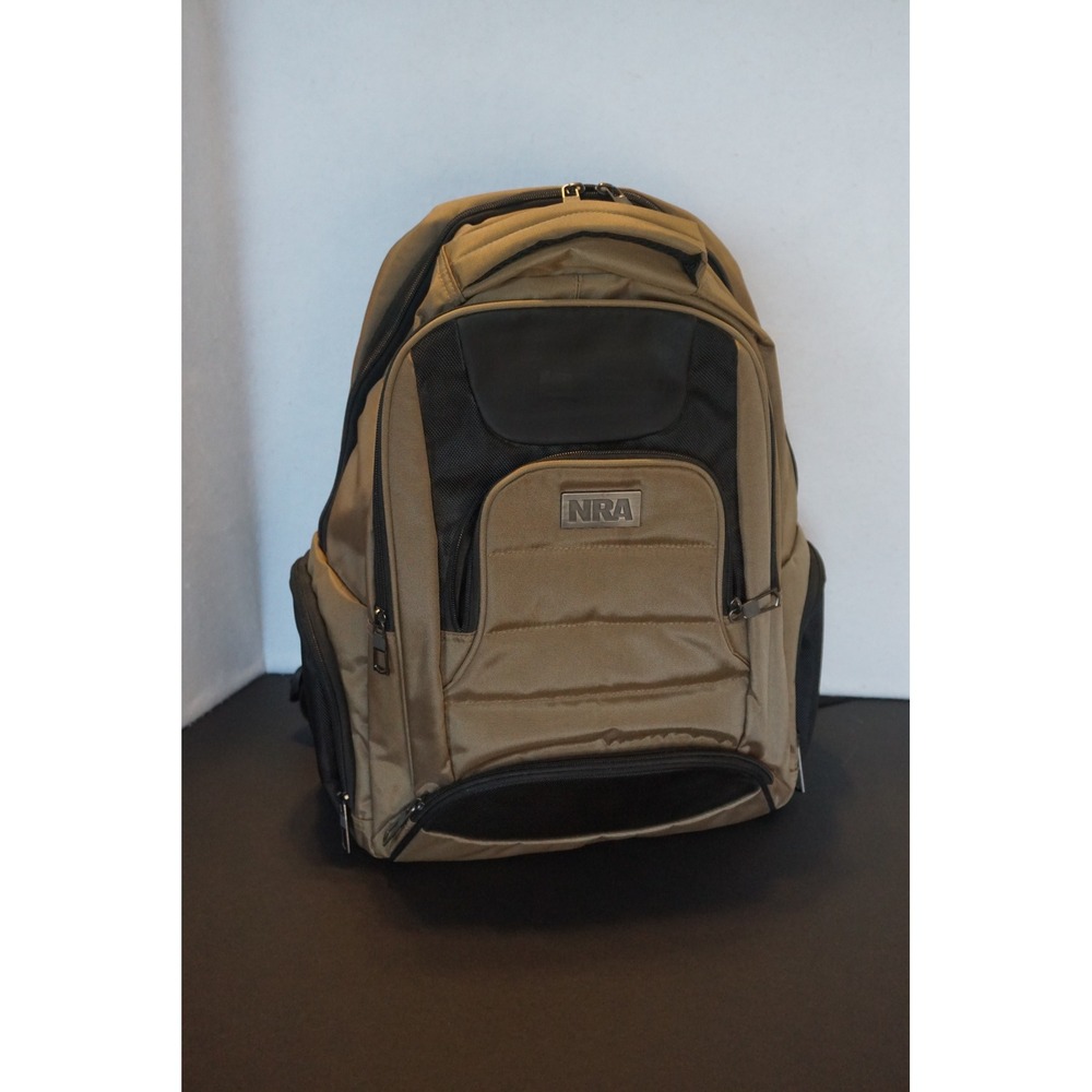 NRA Tactical Backpack Coyote Tan Black Multi-Pocket Outdoor Daypack KC.A5010